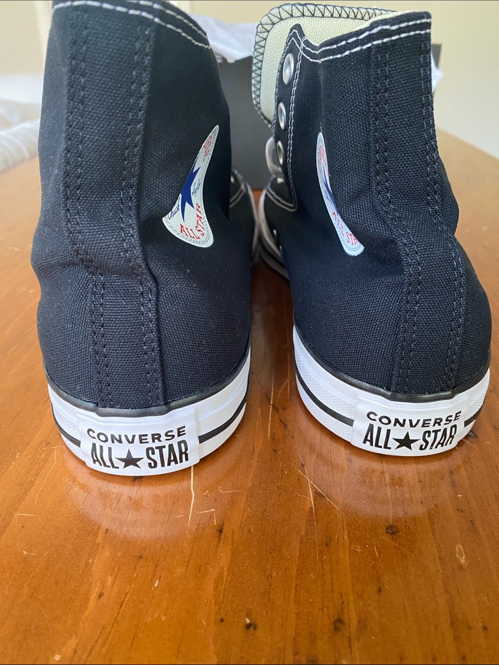 NIB high top black Converse All Star lace up Chuck Taylor sneakers NWT 9.5/11.5 - Picture 8 of 11